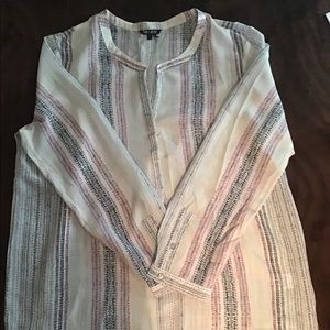 Wide stripe color top